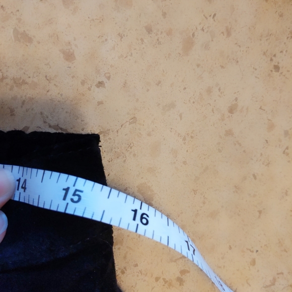 VTG Black Leather Suede Pants size 8 with elastic in waist - Picture 7 of 9